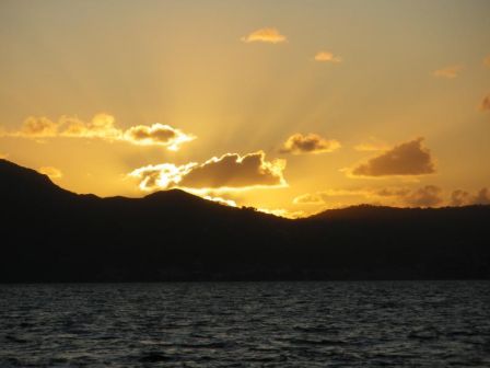 coucher de soleil sur Lipari
