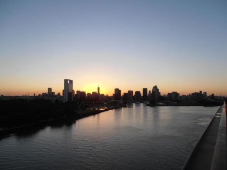 Coucher de soleil sur le Rio de la Plata